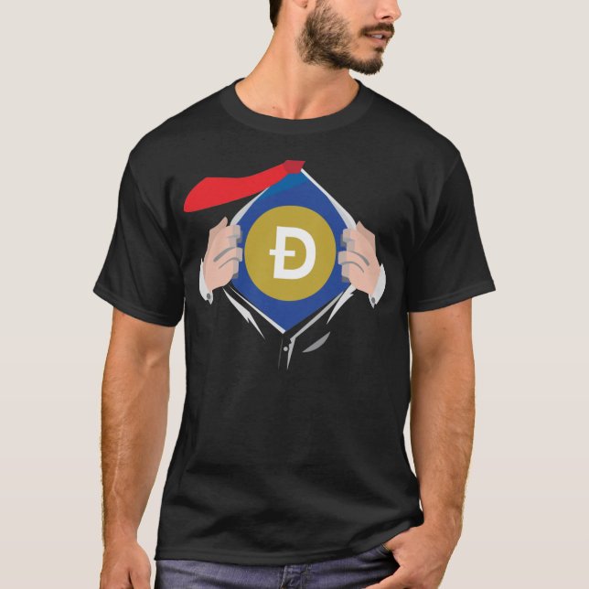 Superpowered by Dogecoin T-Shirt (Front)