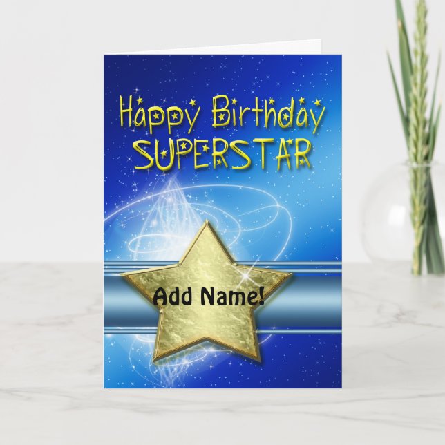 Supersar birthday card (Front)