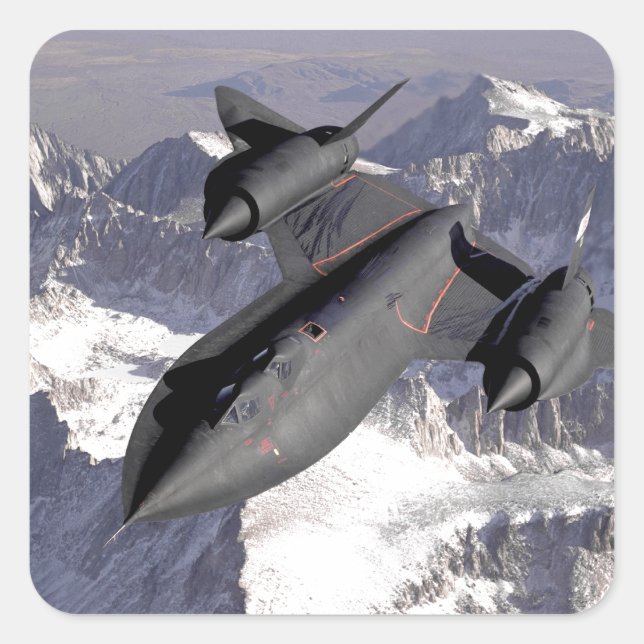 Supersonic Fighter Jet Square Sticker (Front)