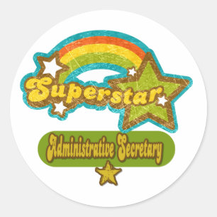 Superstar Administrative Secretary Classic Round Sticker
