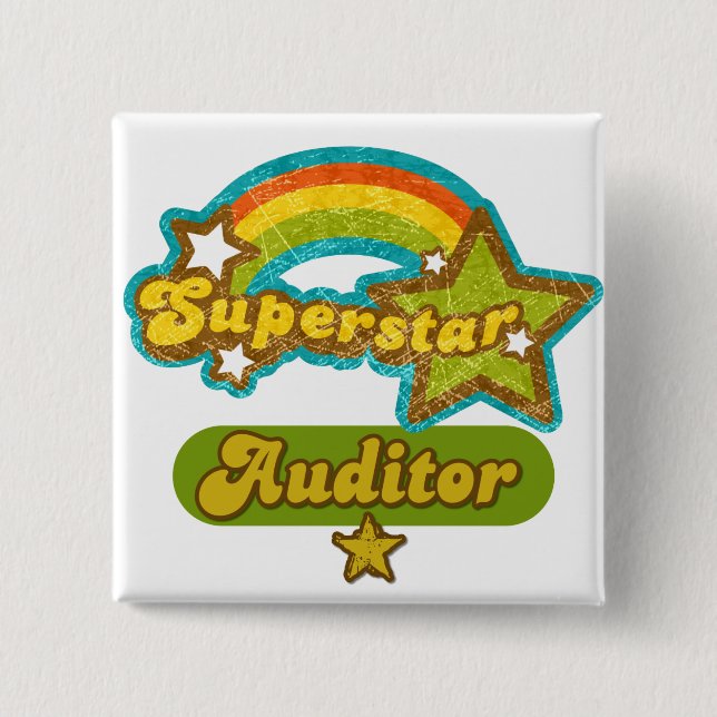 Superstar Auditor 15 Cm Square Badge (Front)