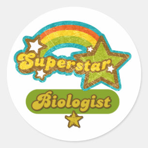 Superstar Biologist Classic Round Sticker