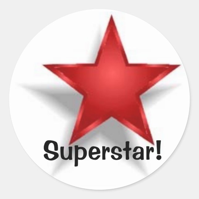 Superstar! Classic Round Sticker (Front)