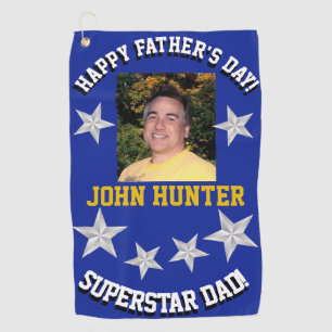 "Superstar Dad" Father's Day Golf Towel