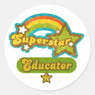 Superstar Educator Classic Round Sticker