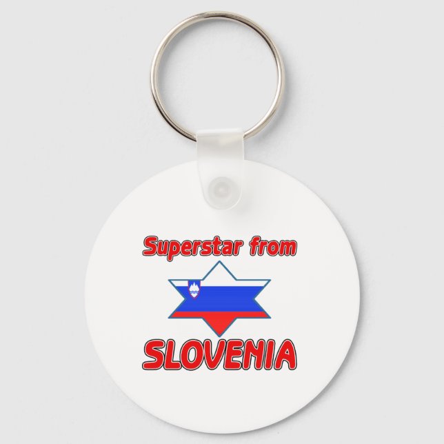 Superstar from Slovenia Key Ring (Front)