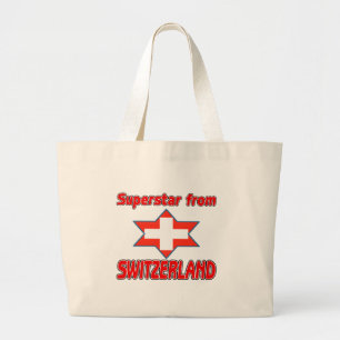 Superstar from Switzerland Large Tote Bag