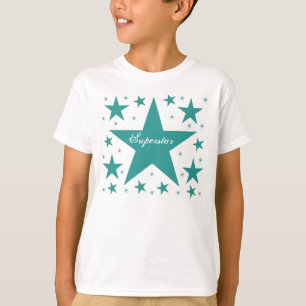 Superstar Girl's Tee, Teal T-Shirt