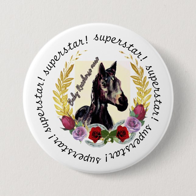 superstar horse Button (Front)