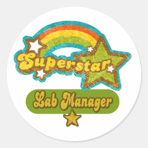 Superstar Lab Manager Classic Round Sticker