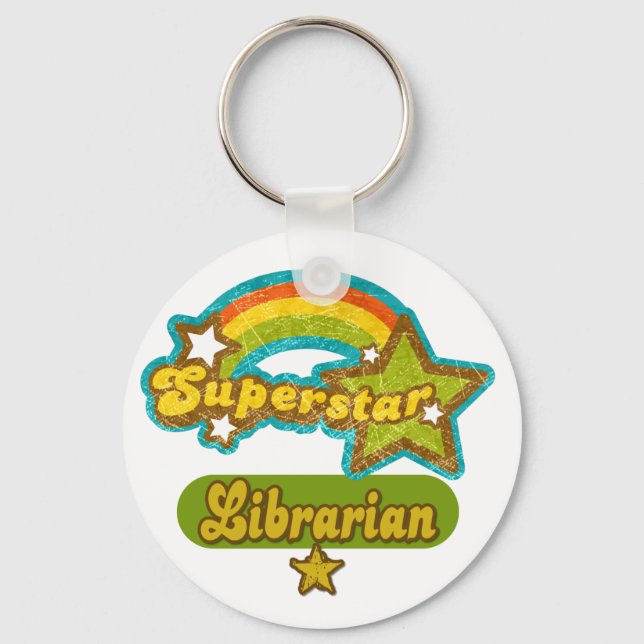 Superstar Librarian Key Ring (Front)