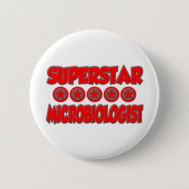 Superstar Microbiologist 6 Cm Round Badge (Front)
