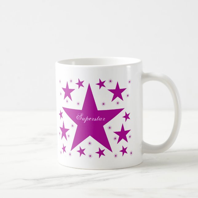Superstar Mug, Purple Coffee Mug (Right)