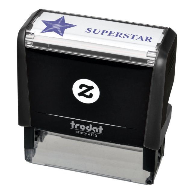 SUPERSTAR Puffy Purple Star Self-inking Stamp (Product)