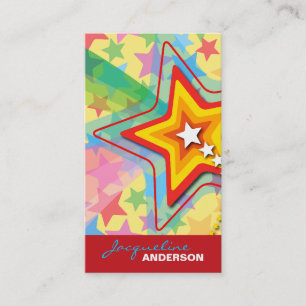 Superstar Rainbow Colourful Custom Profile Card /