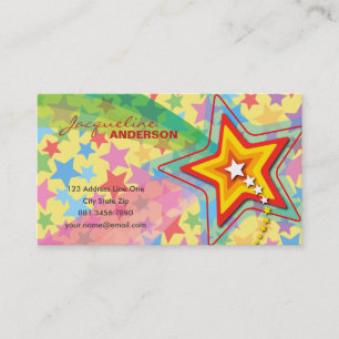 Superstar Rainbow Colourful Custom Profile Card /