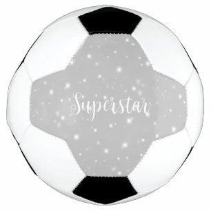 Superstar Silver Grey Starlight Soccer Ball