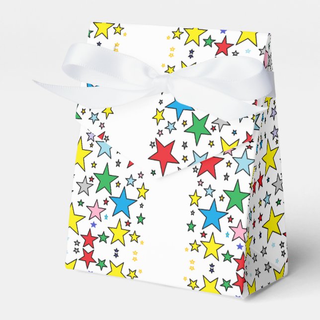 Superstar Stars Happy Pattern Paper Favour Gift Bo Box (Front Side)