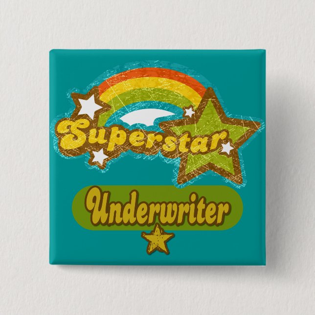 Superstar Underwriter 15 Cm Square Badge (Front)