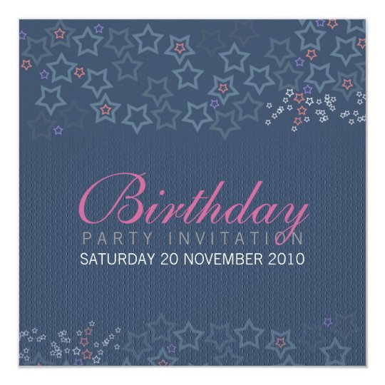 Superstars Birthday Invitationz Card