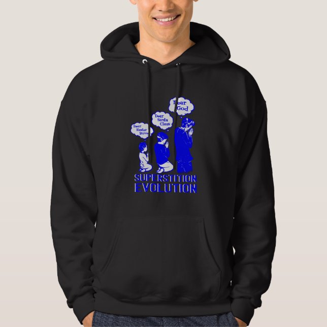 superstition evolution funny hoodie (Front)