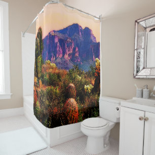 Superstition Mountain Desert Scenery Arizona Shower Curtain