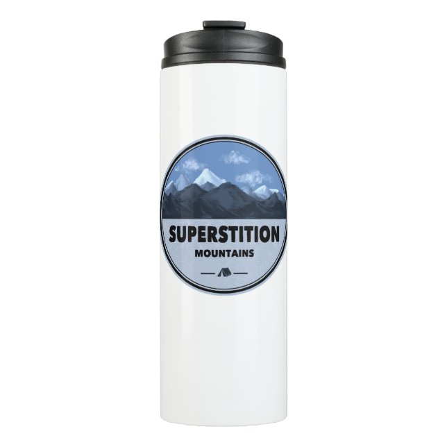 Superstition Mountains Arizona Camping Thermal Tumbler (Front)