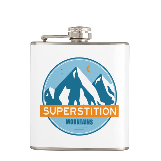 Superstition Mountains Arizona Hip Flask (Front)