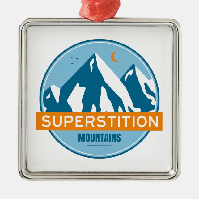 Superstition Mountains Arizona Metal Ornament (Front)