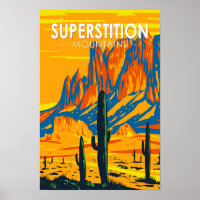 Superstition Mountains Arizona Vintage