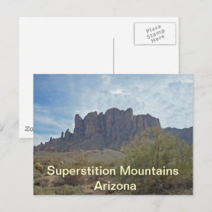 Superstition Mountains AZ Scenic Desert Landscape Postcard