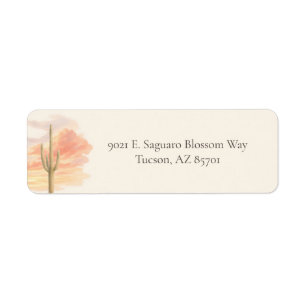 Superstition Mountains Desert Wedding Address Return Address Label