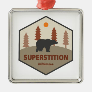 Superstition Wilderness Arizona Bear Metal Ornament