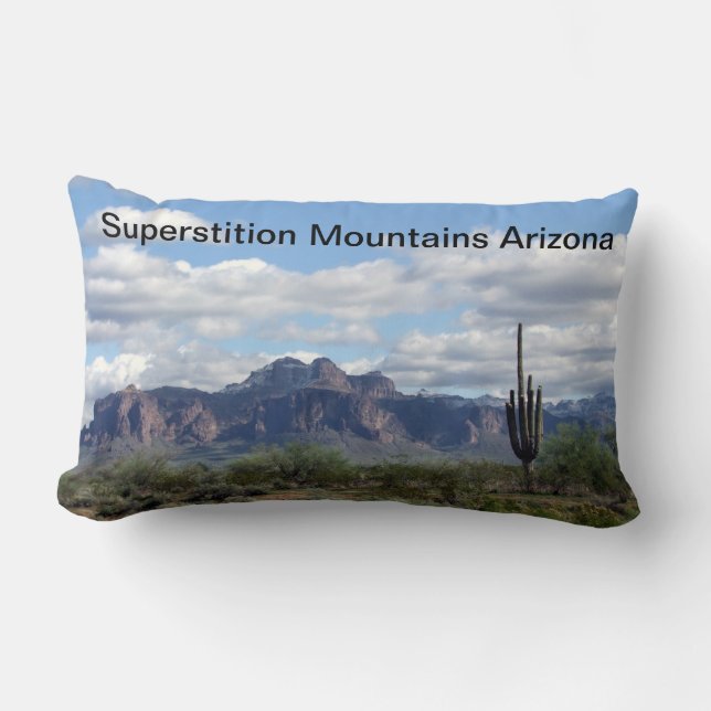 Superstitions Mountains Arizona Lumbar Cushion (Front)