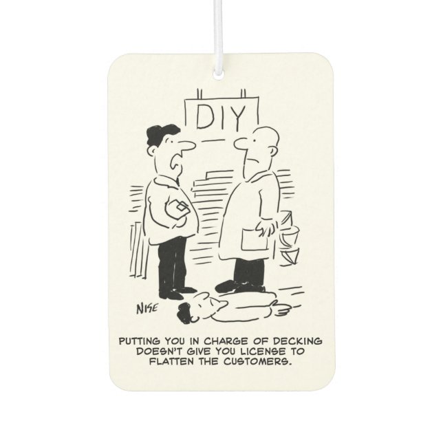 Superstore Retail Shop Worker and Shop Manager Car Air Freshener (Front)