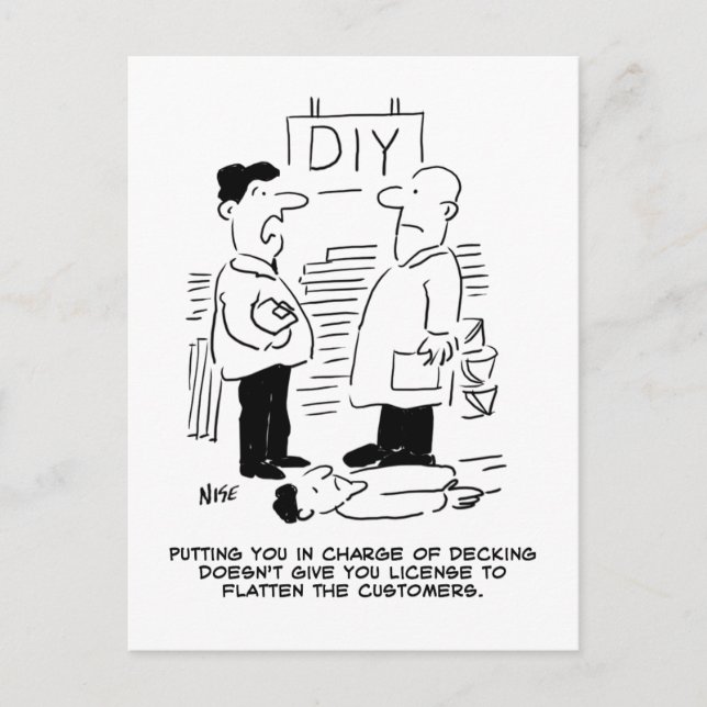 Superstore Retail Shop Worker and Shop Manager Postcard (Front)