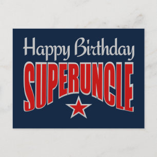 SUPERUNCLE Birthday postcard
