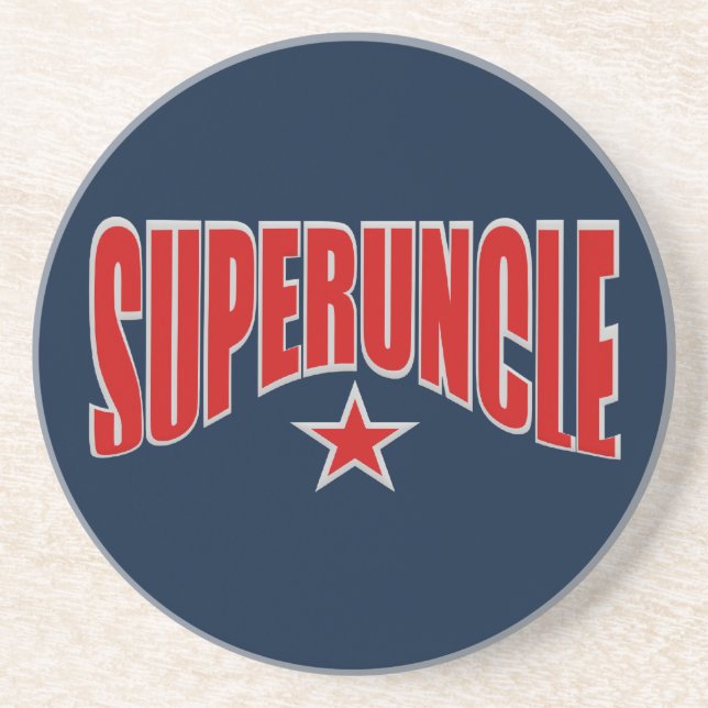 SUPERUNCLE coaster - customisable (Front)