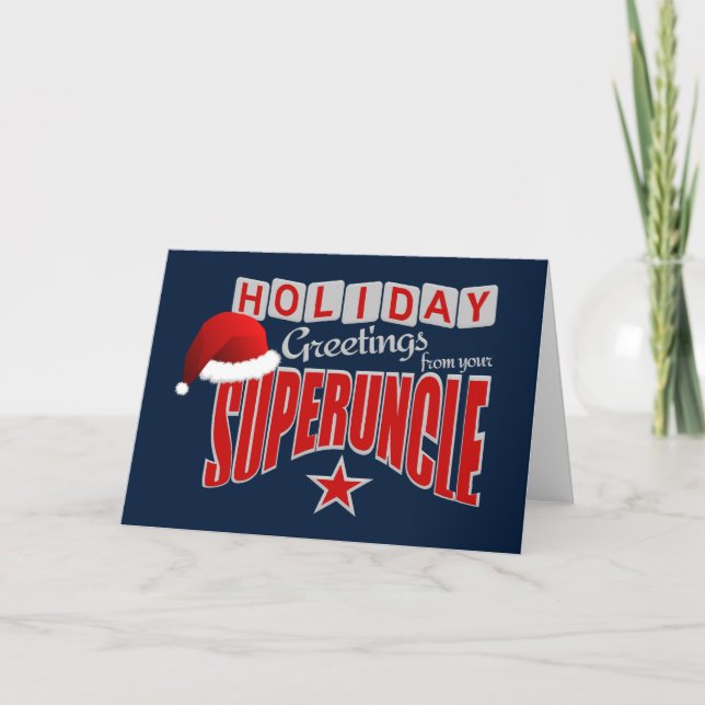 SUPERUNCLE Holiday card - customise! (Front)