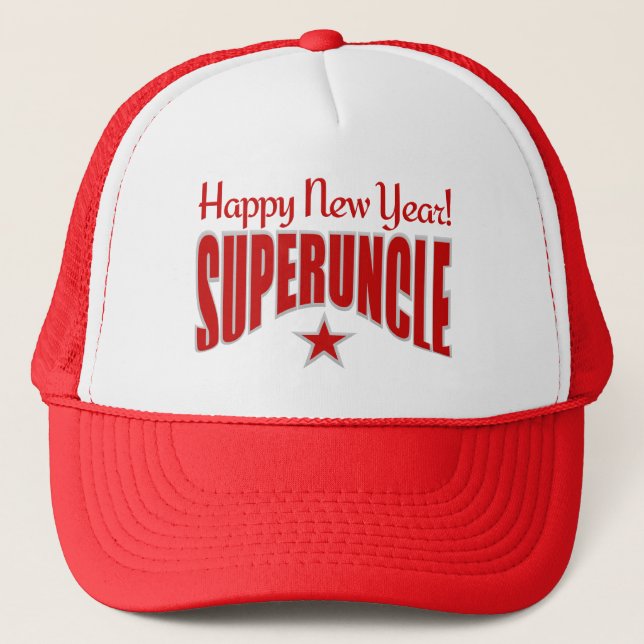 SUPERUNCLE New Year hat - choose colour (Front)