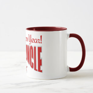 SUPERUNCLE New Year mug - choose style & colour