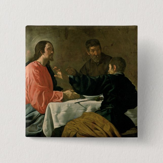 Supper at Emmaus, 1620 15 Cm Square Badge (Front)
