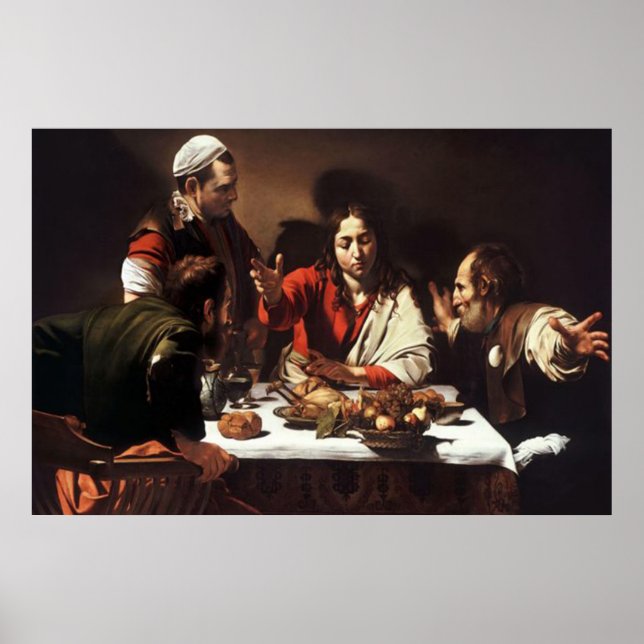 Supper at Emmaus Caravaggio analysis Poster (Front)
