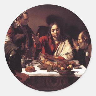 Supper at Emmaus Classic Round Sticker