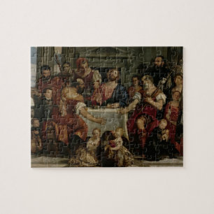Supper at Emmaus (oil on canvas) Jigsaw Puzzle