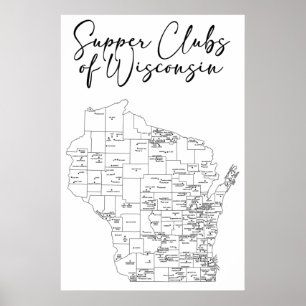 Supper Clubs of Wisconsin Poster