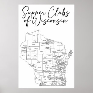 Supper Clubs of Wisconsin Poster