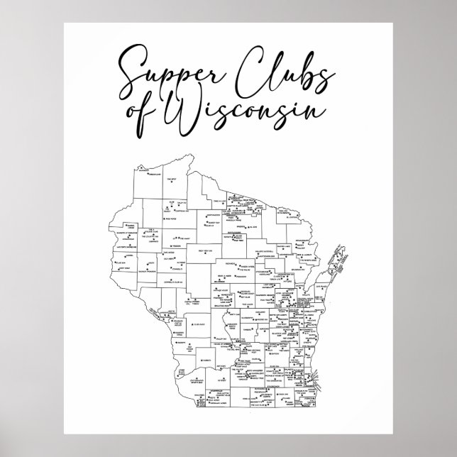 Supper Clubs of Wisconsin Poster (Front)