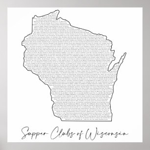 Supper Clubs of Wisconsin Poster