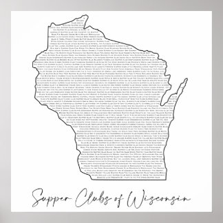 Supper Clubs of Wisconsin Poster